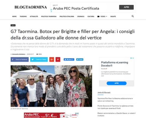 G7 Taormina Botox per Brigitte e filler per Angela