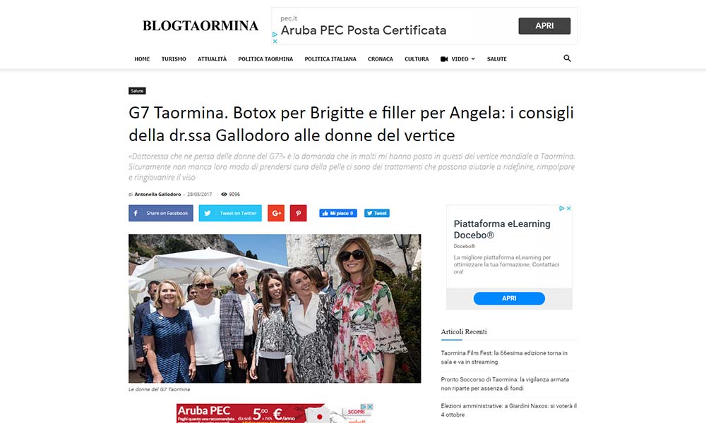 G7 Taormina Botox per Brigitte e filler per Angela